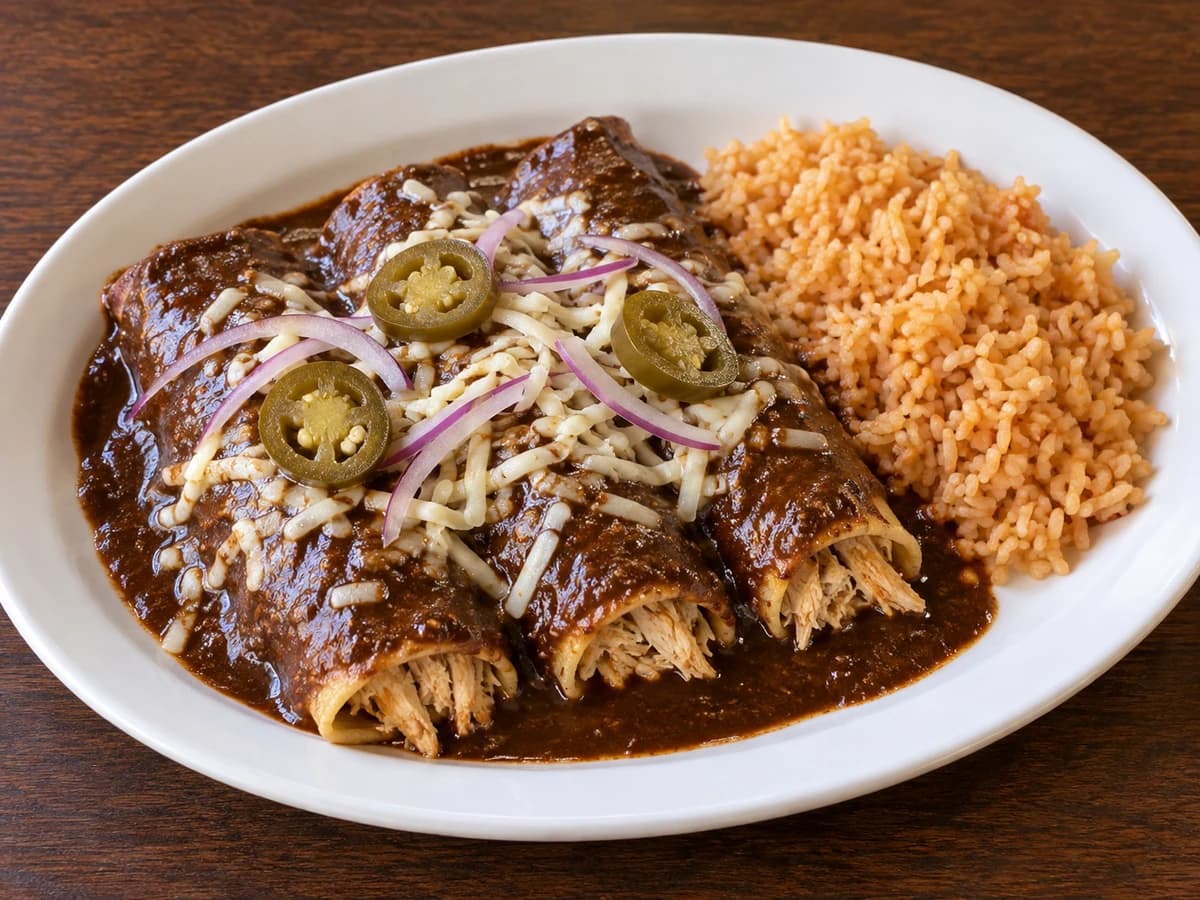 Enchiladas de Mole Poblano